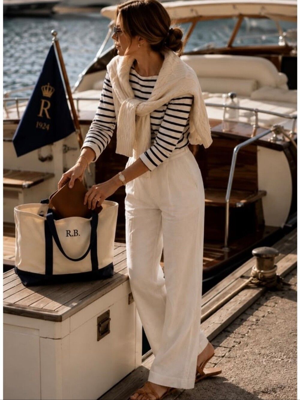 Toscano 100% linen side pockets pants